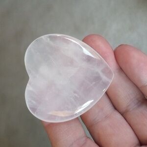 White Quartz Crystal Heart.